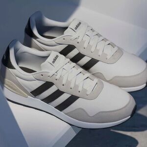 Adidas White and Black run 60s 4.0 Shoes